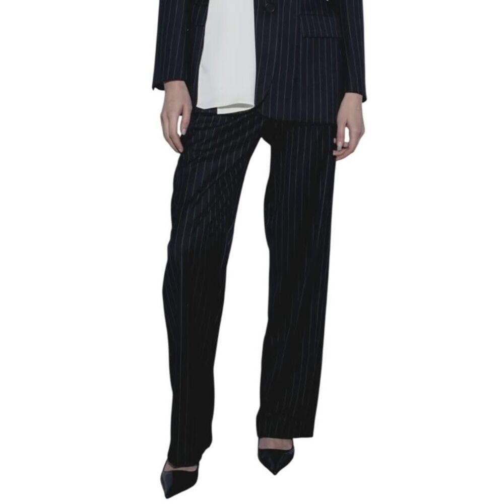 Le Suit Pants Womens 10P Petite Pinstripe Dress Career Office Workwear